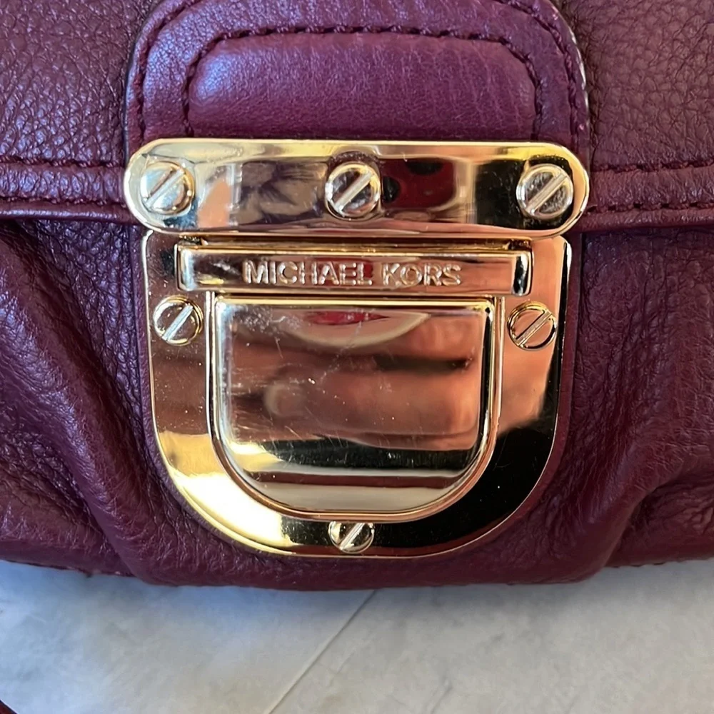 Michael Kors Vintage mini bag burgundy  Crossbody bag  heavy goldtone hardware